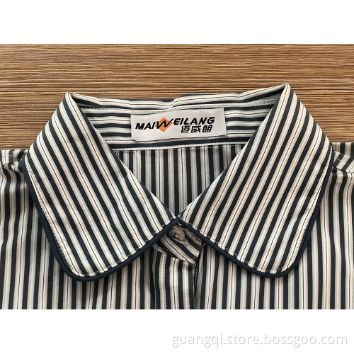 Female yarn dyed spandex long sleeve shirt